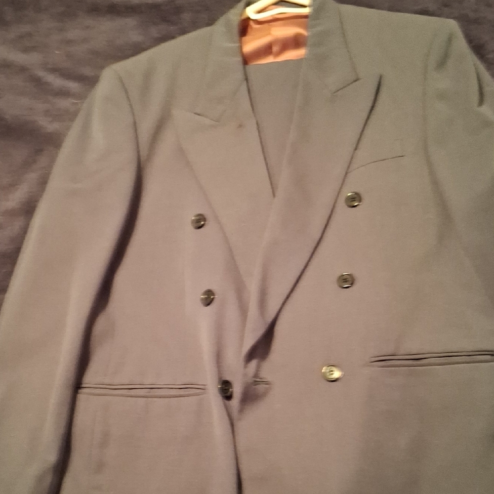 Classic green Men's Double-Breasted Blazer